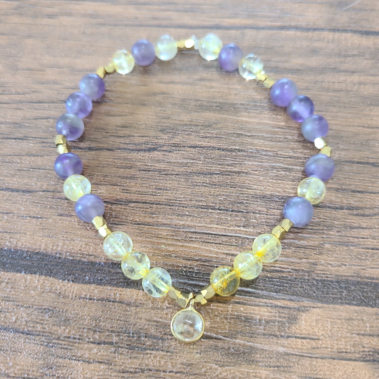 Amethyst and Citrine Bracelet