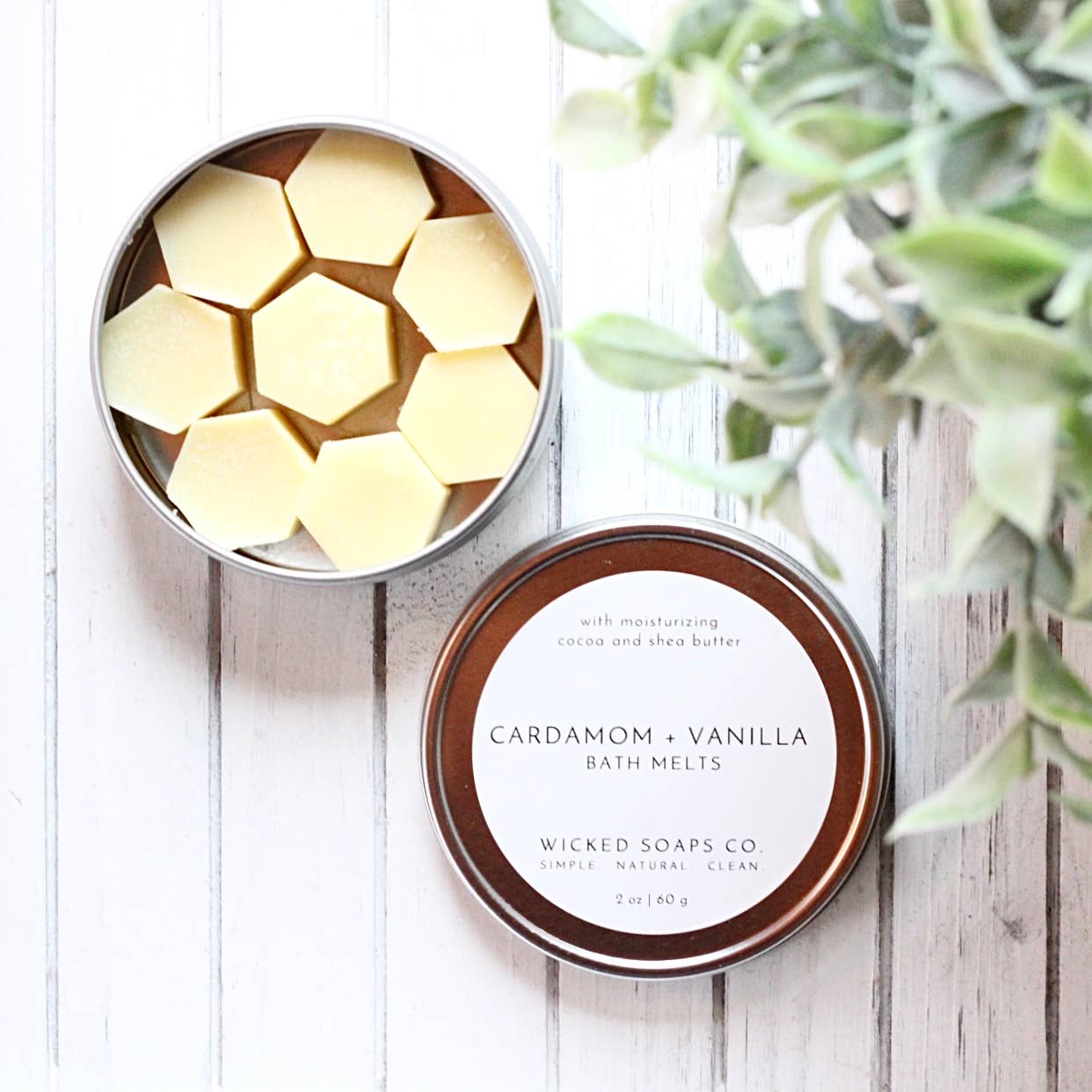 Cardamom + Vanilla Bath Melts