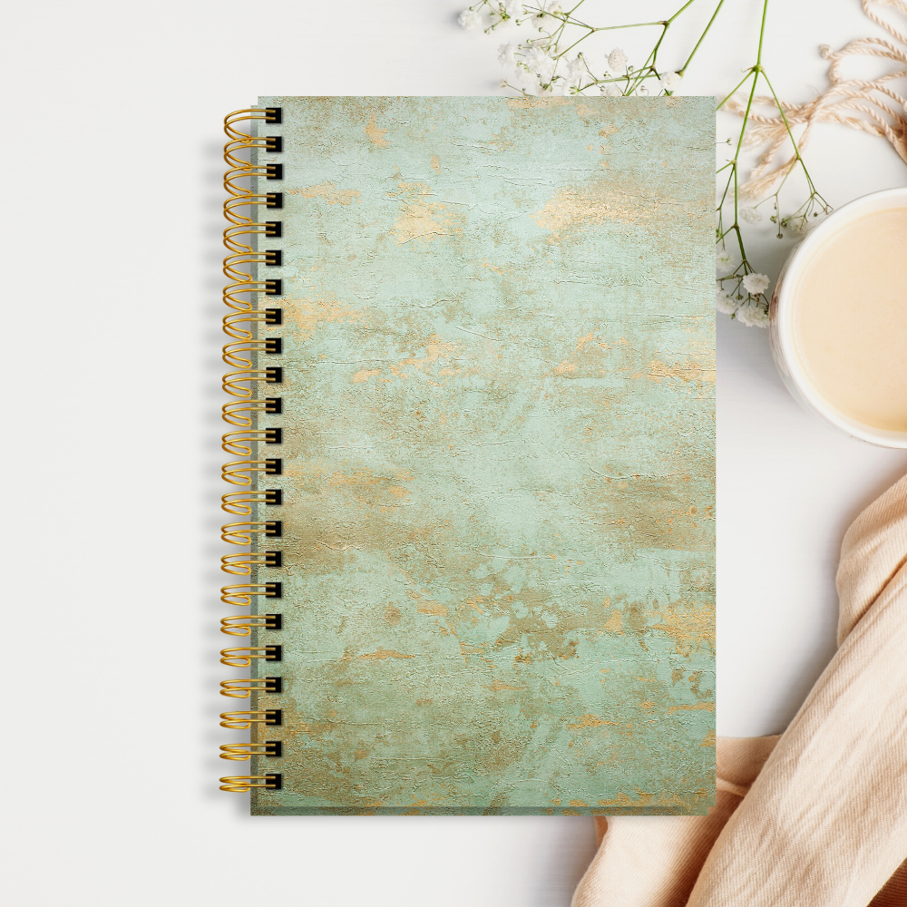 Vintage Copper Patina Hardcover Spiral Journal