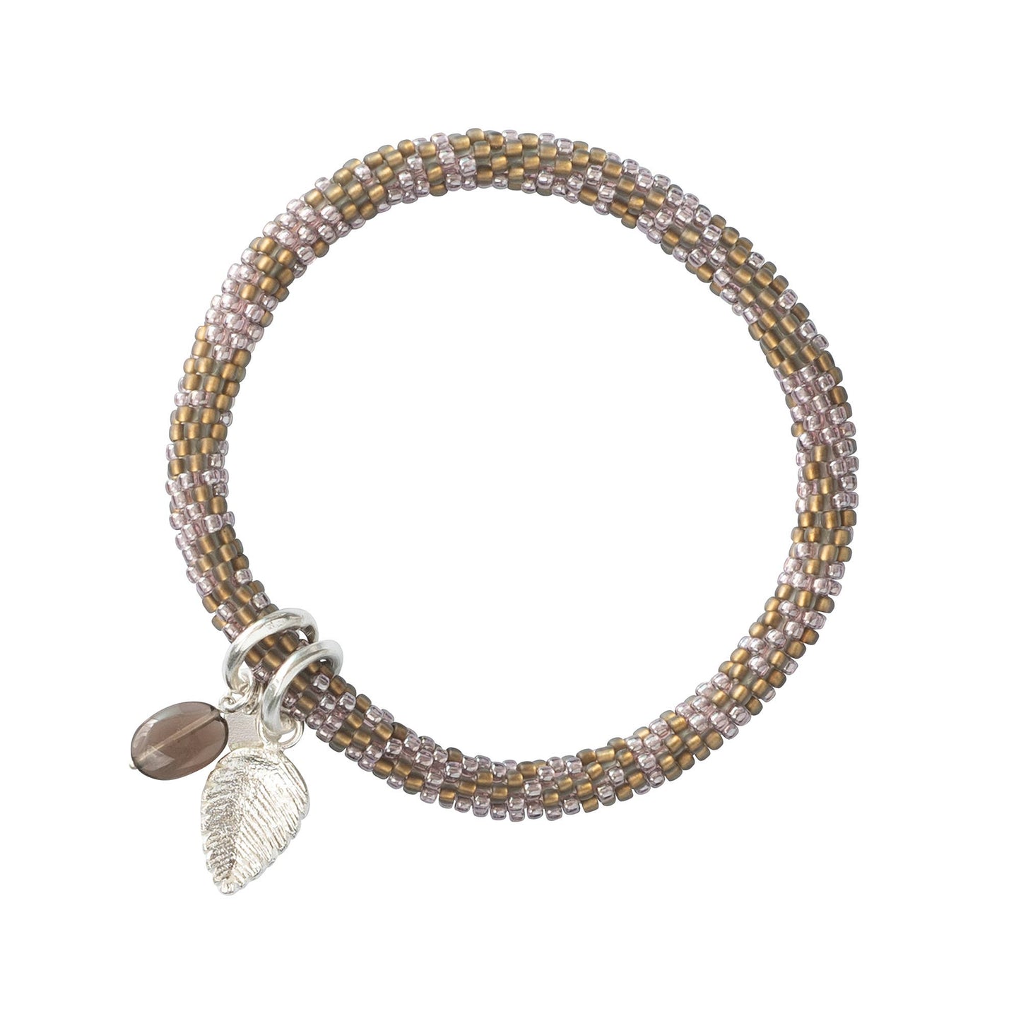 Multi Color Smokey Quartz Silver Bracelet