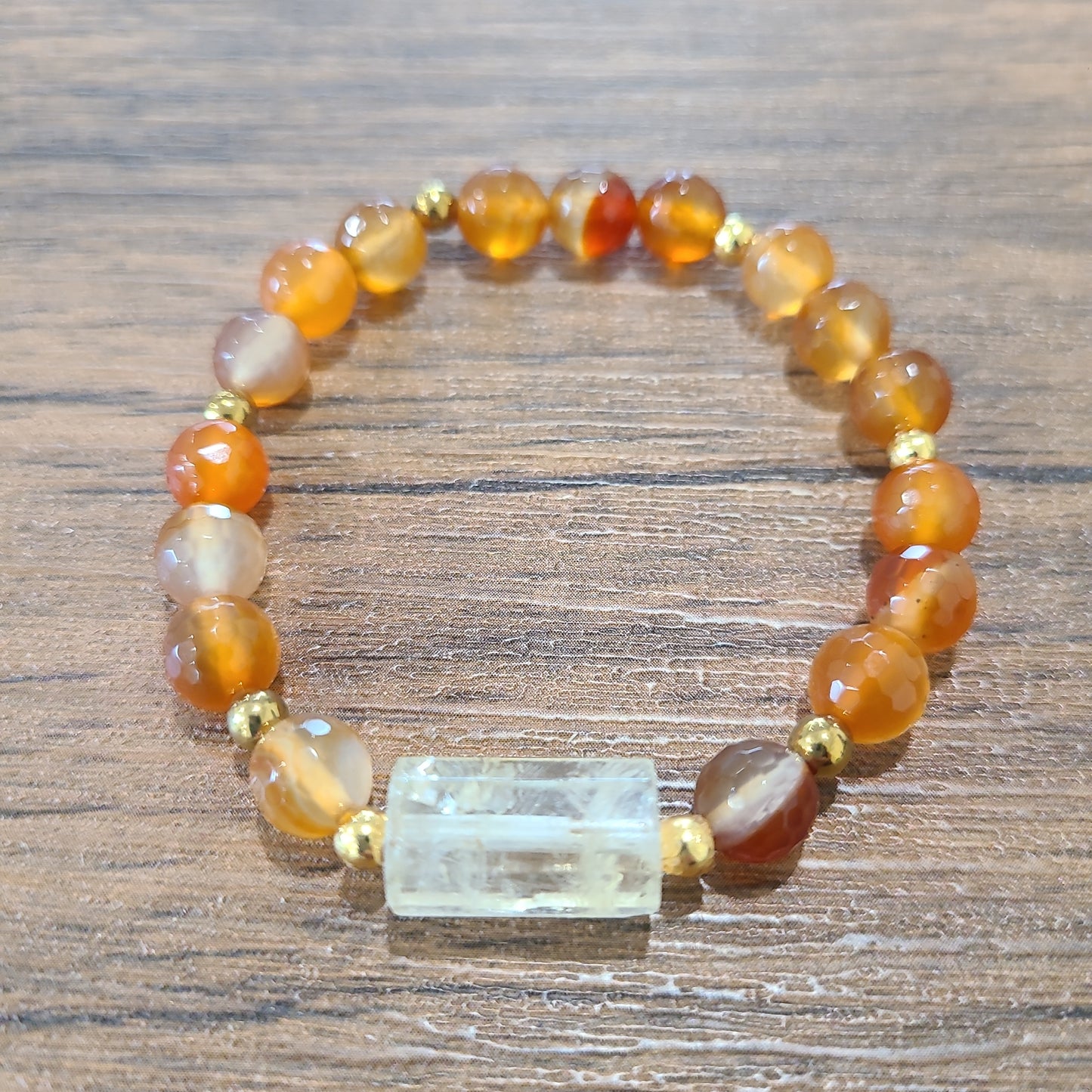 Carnelian and Citrine Bracelet