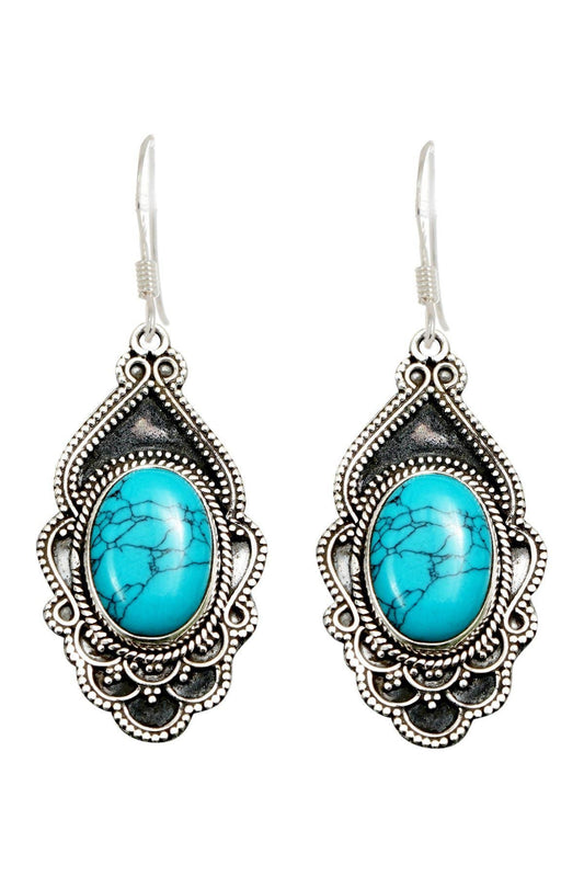 Sterling Silver With Turquoise Shivani Earrings