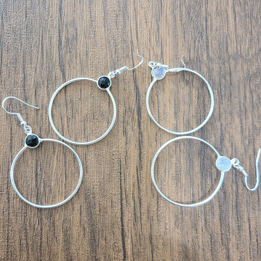 Healing Stone Hoop Earrings