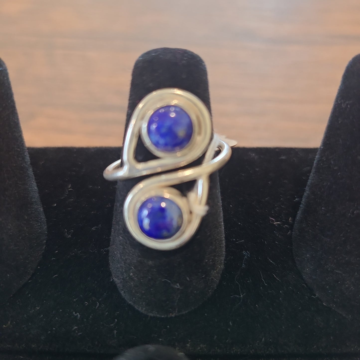 Double Gemstone Sterling Silver Ring