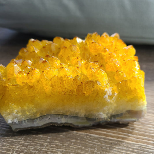 Heat-treated Citrine Cluster