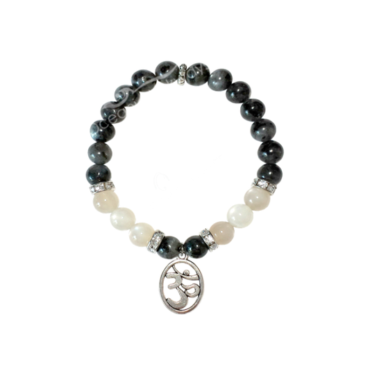 Moon Energy Bracelet - Moonstone & Black Labradorite