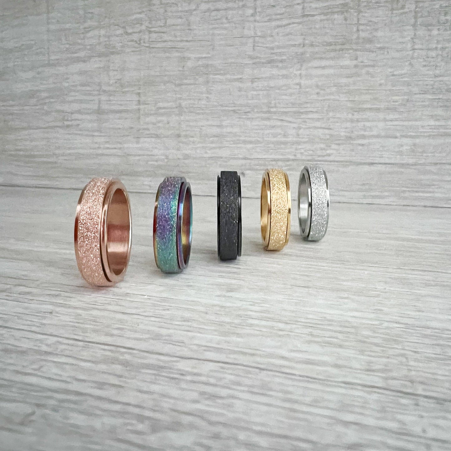 Rainbow Spinner Rings