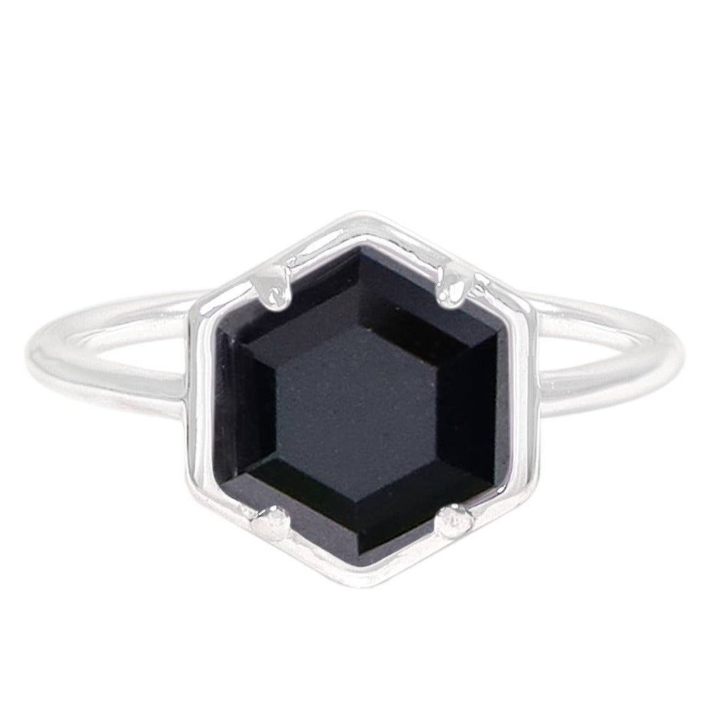 Hematite Hexagon Ring