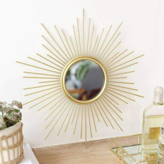 Decorative Gold Sunburst Wall Mirror