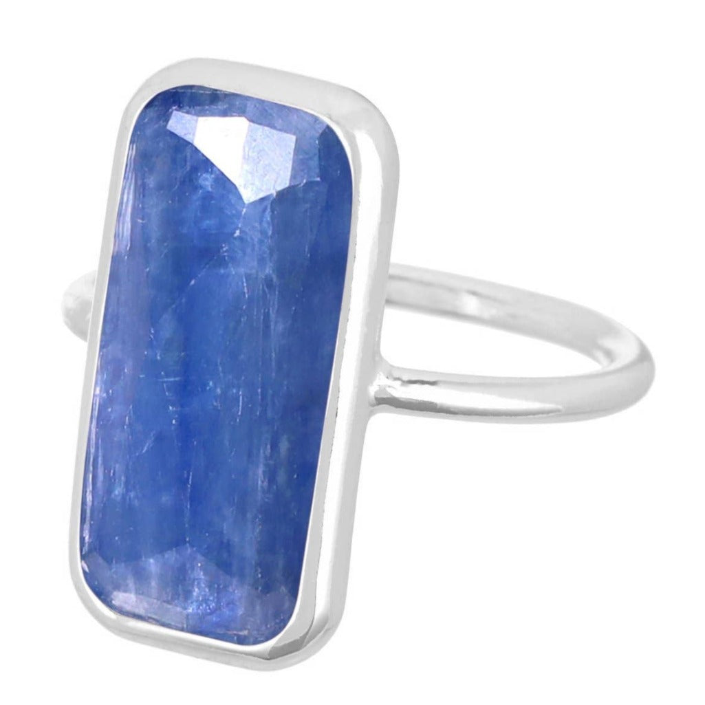 Kyanite Fancy Cut Rectangle Ring