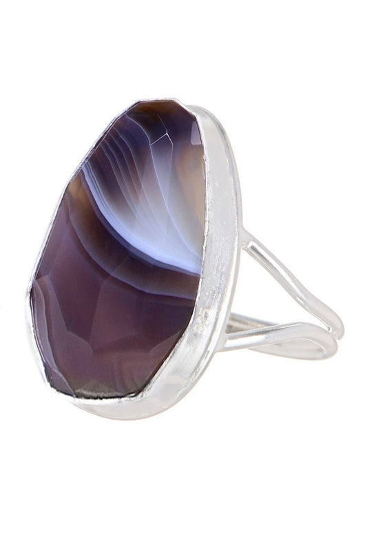 Botswana Agate Statement Ring