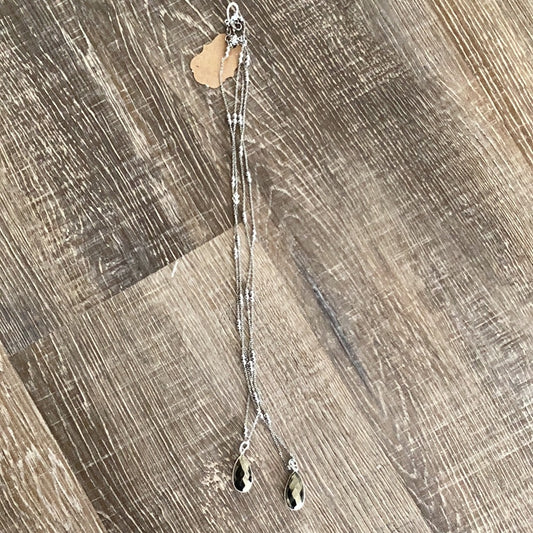 Pyrite Teardrop Necklace